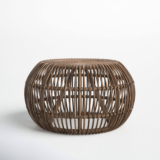 Ava Rattan Drum Coffee Table Joss & Main