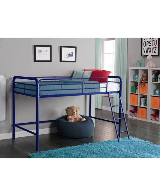 Atwater Living Cora Junior Metal Loft Bed, Black, Twin