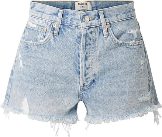 Agolde Parker Vintage Cut Off Shorts - Blue - 27