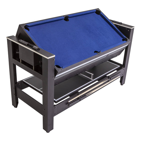 Atomic 54 4-In-1 Multi-Game Swivel Table, Blue (G05000fe)