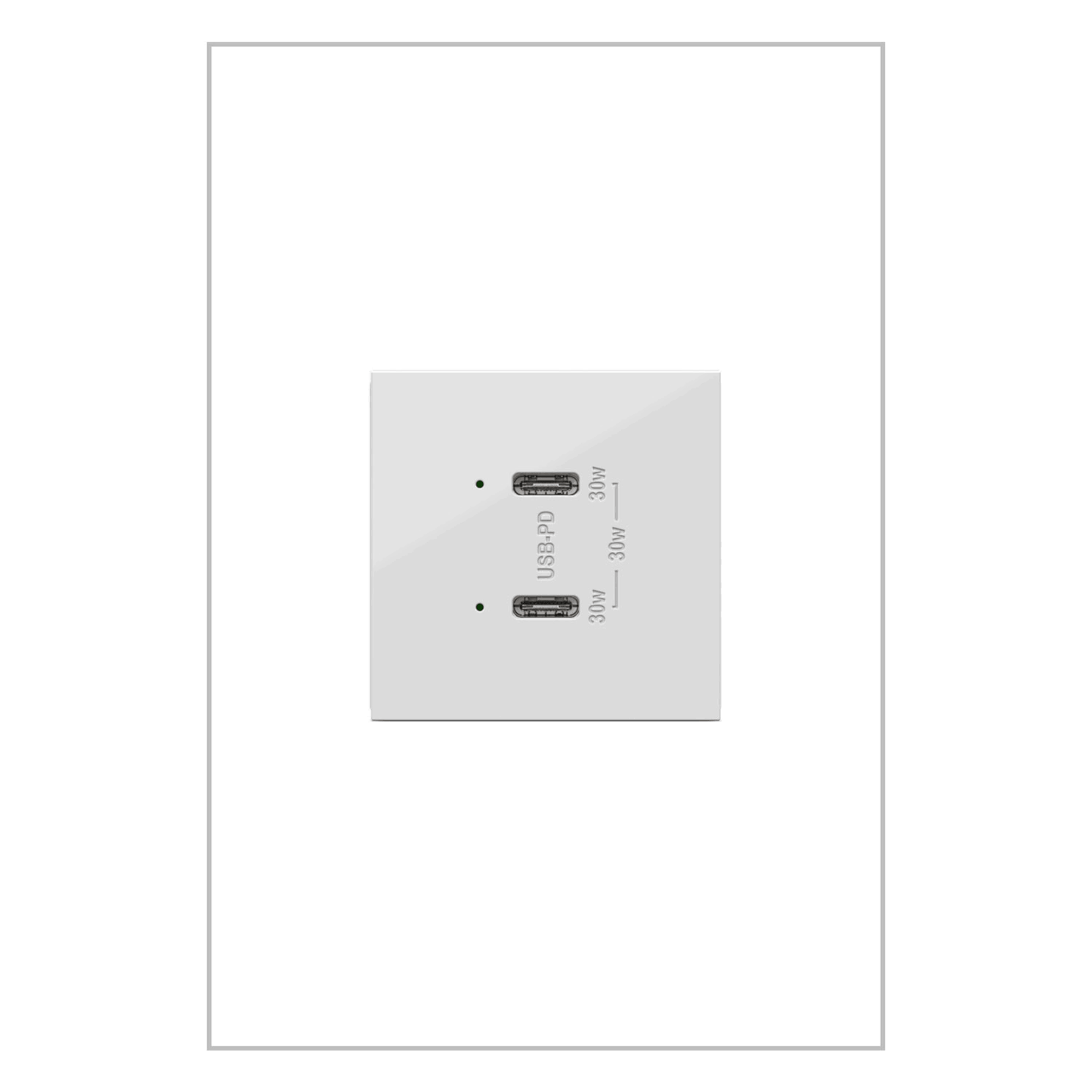 Adorne Ultra-Fast Plus Power Delivery Usb Type-C/C Outlet Legrand, White