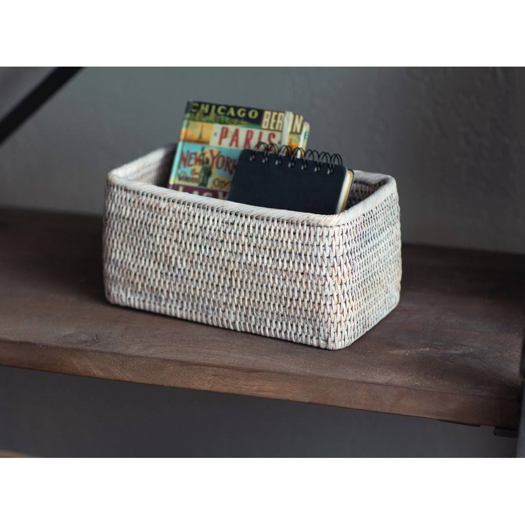 Albina Petite Rattan Basket Birch Lane Color: Tudor Black