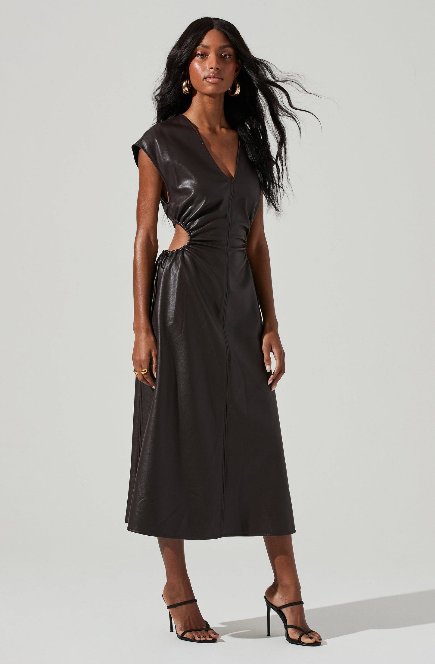 Astr The Label Women s Miranda Faux Leather Dress