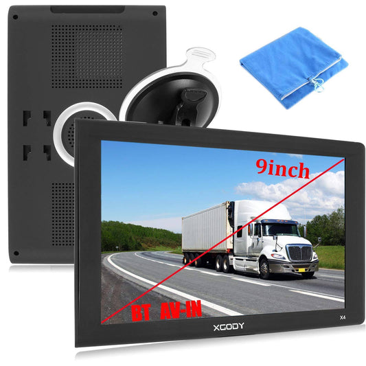 9inch Truck Gps Navigation For Car Big Touchscreen Gps Navigator Bluetooth Av-In Xgody 8gb Rom Sat Nav System Navigator Driving Alarm Lifetime Map