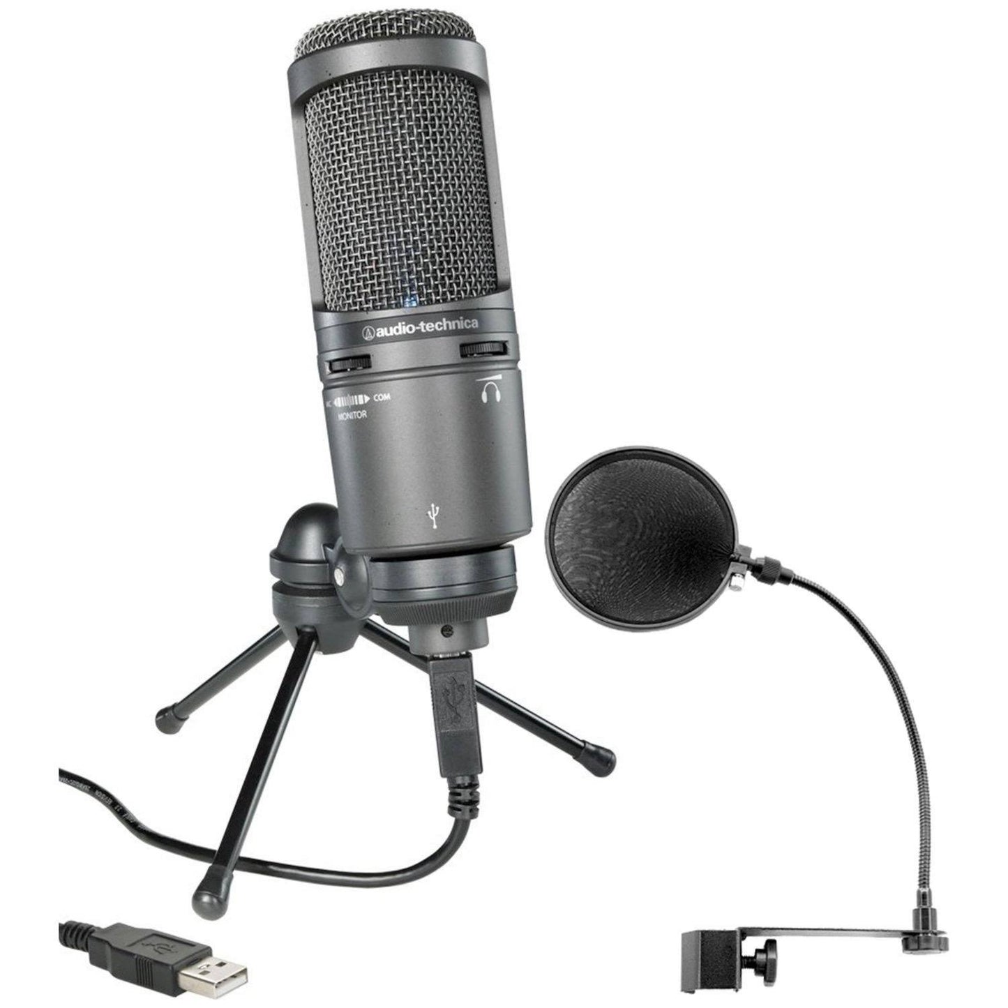 Audio Technica At2020usb+ Cardioid Condenser Microphone W/Pop Filter