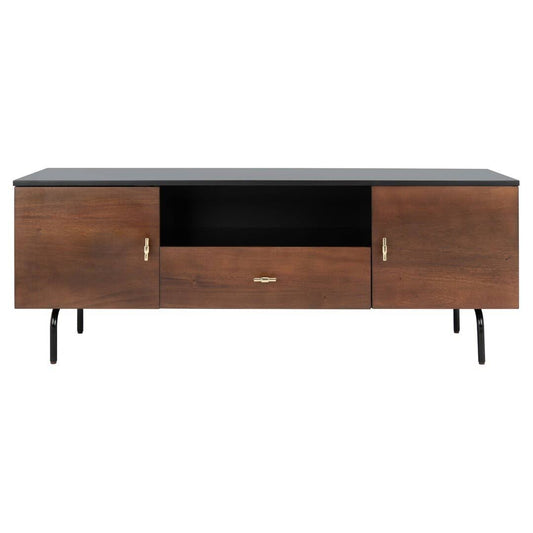 Aneurin Tv Stand For Tvs Up To 65 Mercer41 Color: Black/Walnut