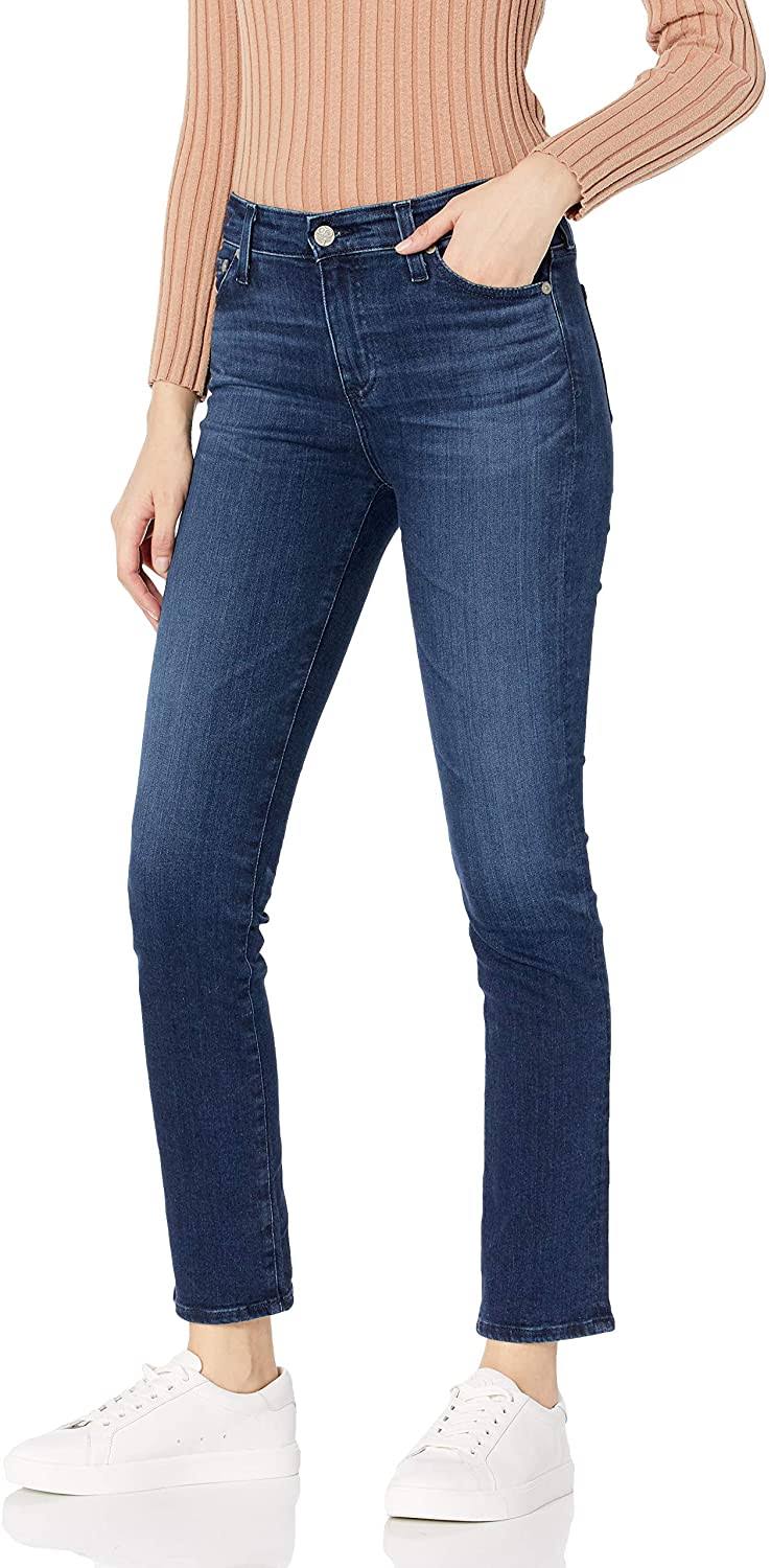 Ag Mari High Waist Ankle Slim Straight Leg Jeans In 16 Years Lithium