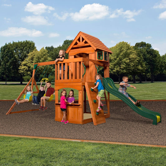 Atlantis Wooden Swing Set - Playsets | Backyard Discovery Shipping & Assembly Included