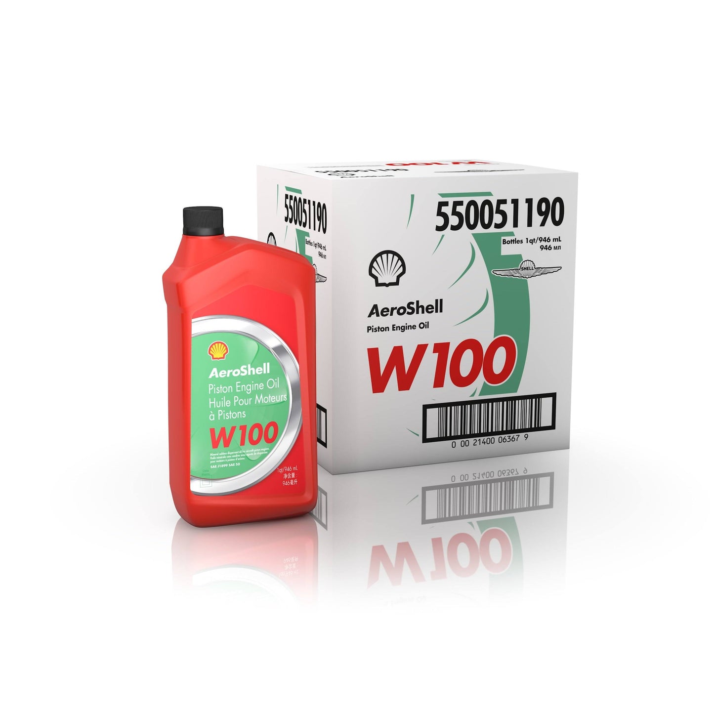 Aeroshell W100 Piston Oil 6 Quart Case