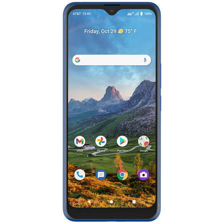 At&T Radiant Max 5g, 64 Gb, Electric Blue - Prepaid Smartphone