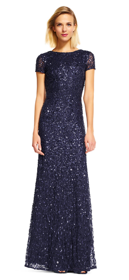 Adrianna Papell Sequin Maxi Dress