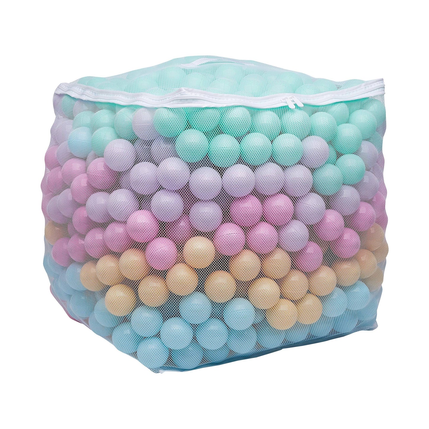 Amazon Basics Bpa Free Crush-Proof Plastic Pit Ball With Storage Bag, Toddlers Kids 12+ Months, Pack Of 400 Balls, 6 Bright Colors