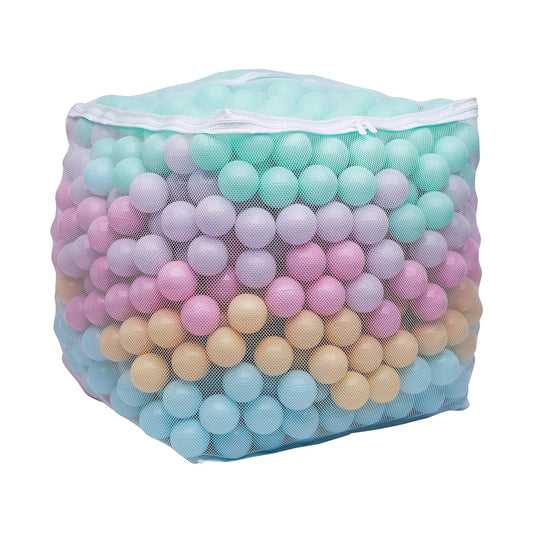 Amazon Basics Bpa Free Crush-Proof Plastic Pit Ball With Storage Bag, Toddlers Kids 12+ Months, Pack Of 400 Balls, 6 Bright Colors