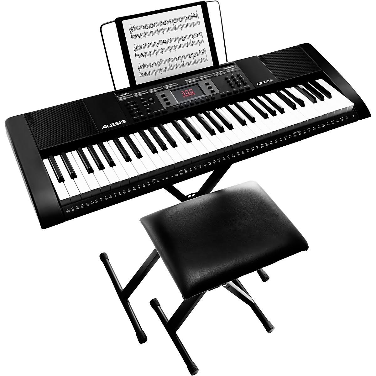 Alesis Bravo 61 Mk3 61-Key Keyboard With Stand And Bench