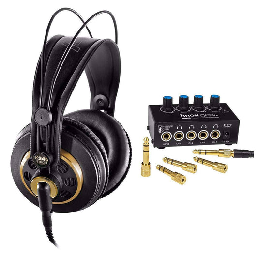 Akg K240 Professional Studio Headphones With Knox Gear Headphone Amplifier